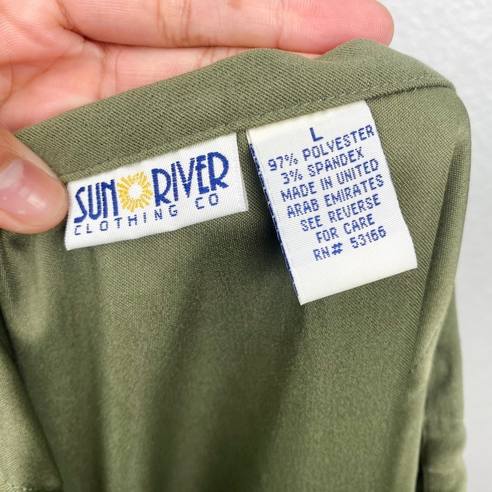 Vintage High Waisted Olive Green Toggle Button Midi Skirt Large - Picture 8 of 8